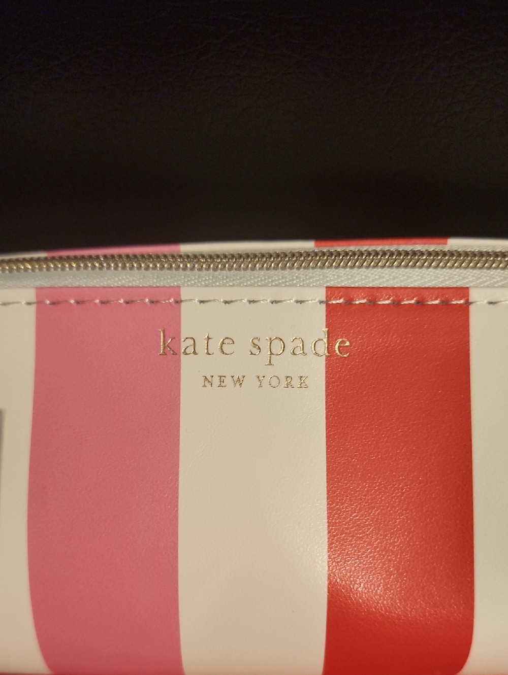 Kate Spade Stripe Multicolor Pencil Case W Accessories - Picture 2 of 5